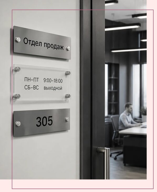 Офисные таблички на дверь в Белореченске по цене от 4971 р. | Аванза-Блч